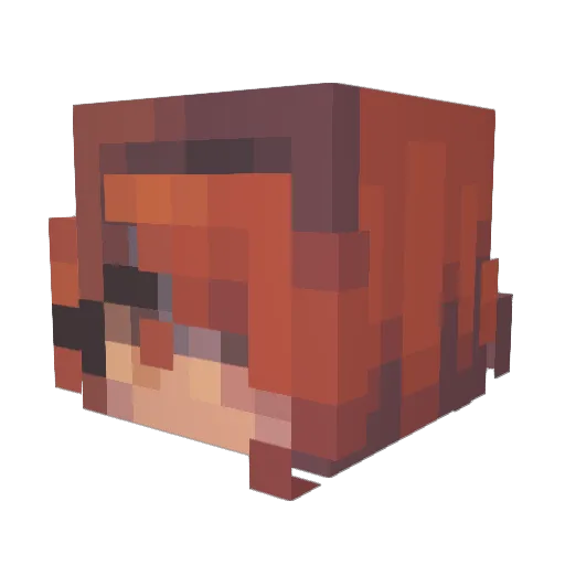 Loserhurrdurr Minecraft avatar head, 3D render