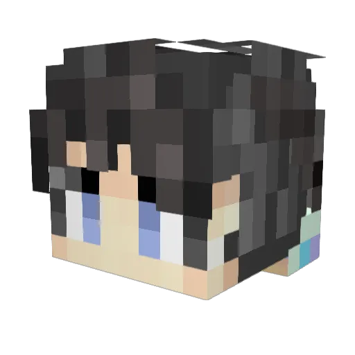 Losermaka_ Minecraft avatar head, 3D render