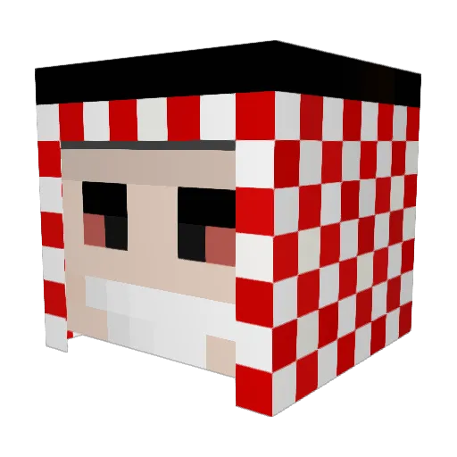 Losethecops Minecraft avatar head, 3D render