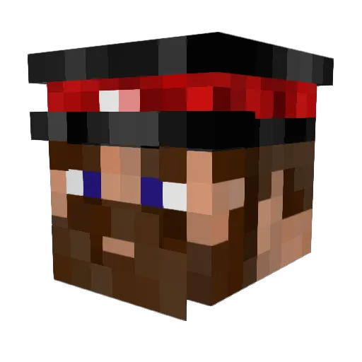 Loshad7585 Minecraft avatar head, 3D render
