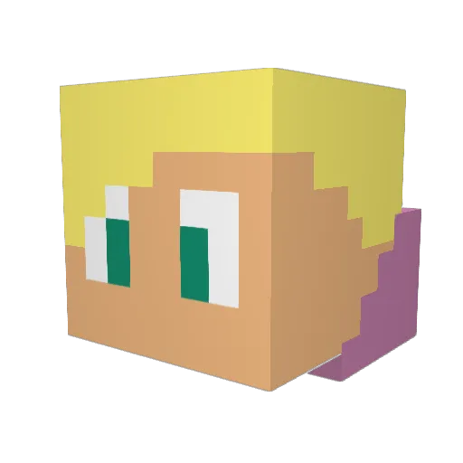 Loskan1337 Minecraft avatar head, 3D render