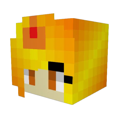 Losmoppi Minecraft avatar head, 3D render