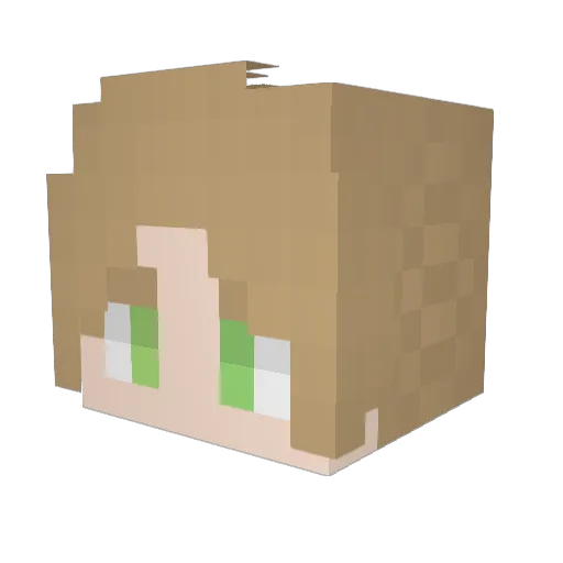 Losrow Minecraft avatar head, 3D render