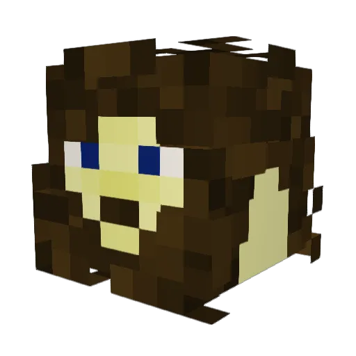 Lossnar Minecraft avatar head, 3D render