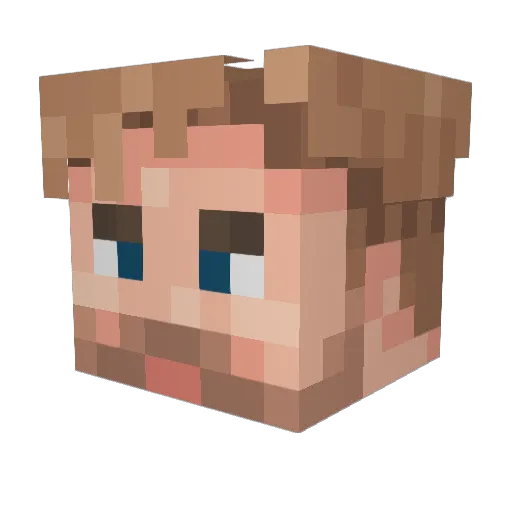 LostALifeGaming Minecraft avatar head, 3D render