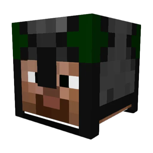 LostArcadian Minecraft avatar head, 3D render