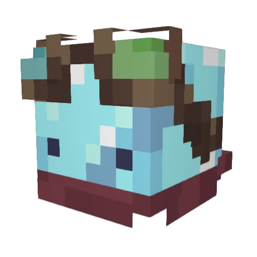 LostArctic Minecraft avatar head, 3D render