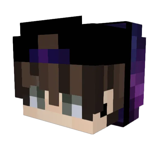 LostBUBBAGUM Minecraft avatar head, 3D render