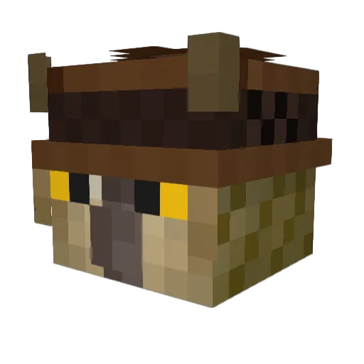 LostBlock Minecraft avatar head, 3D render
