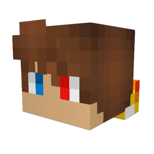 LostBoyDrew Minecraft avatar head, 3D render