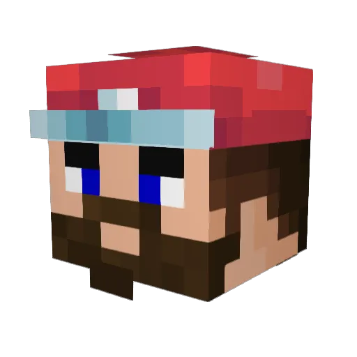 LostCadaver Minecraft avatar head, 3D render