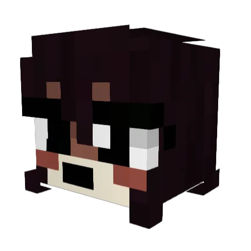 LostCursor Minecraft avatar head, 3D render
