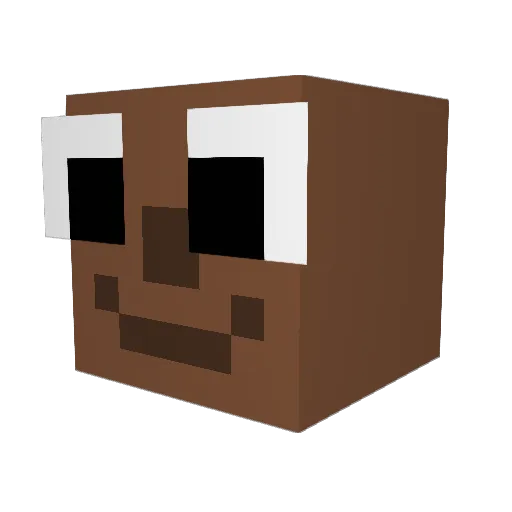 LostDeku Minecraft avatar head, 3D render