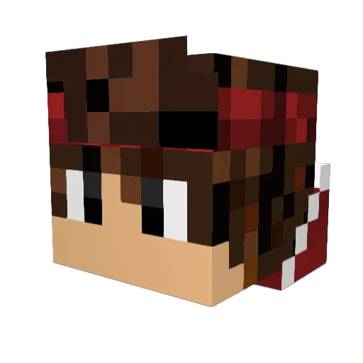 LostEmberX Minecraft avatar head, 3D render