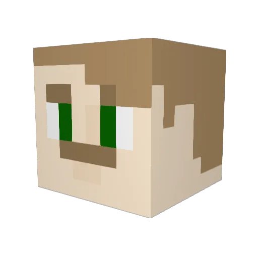 LostFox08 Minecraft avatar head, 3D render