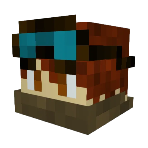 LostHiro Minecraft avatar head, 3D render