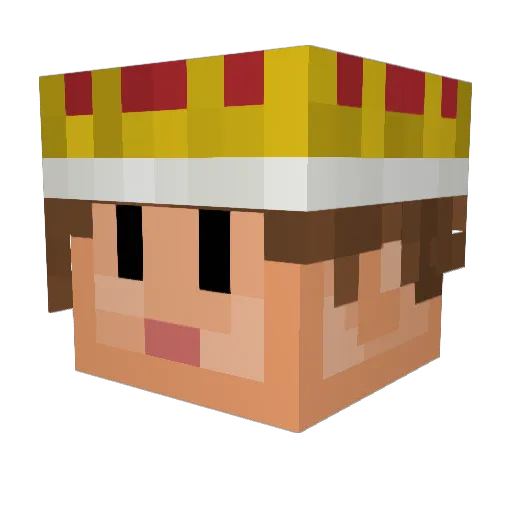LostKingMC Minecraft avatar head, 3D render