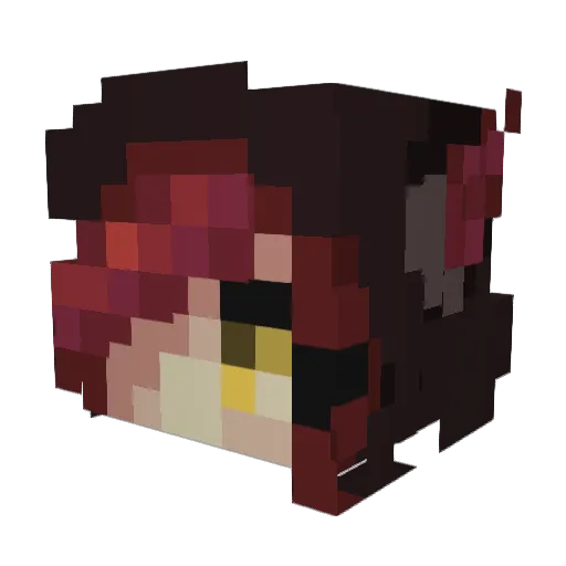 LostKitty_ Minecraft avatar head, 3D render