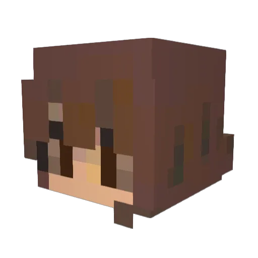 LostLilah Minecraft avatar head, 3D render