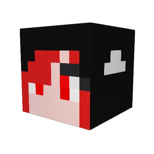LostMazai Minecraft avatar head, 3D render
