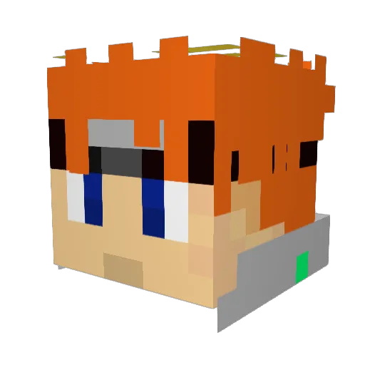 LostMiner2014 Minecraft avatar head, 3D render