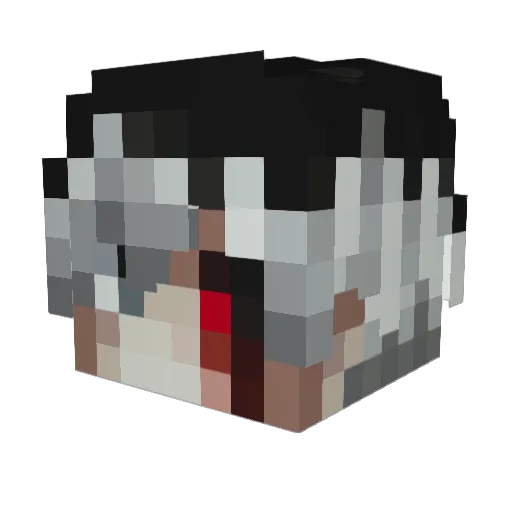 LostMuichiro Minecraft avatar head, 3D render