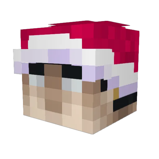 LostNano Minecraft avatar head, 3D render