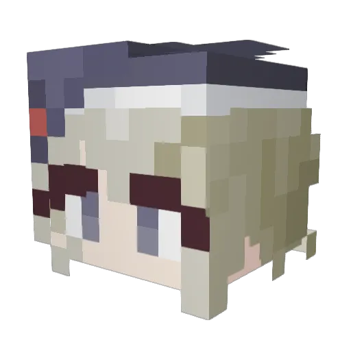 LostNavigator Minecraft avatar head, 3D render