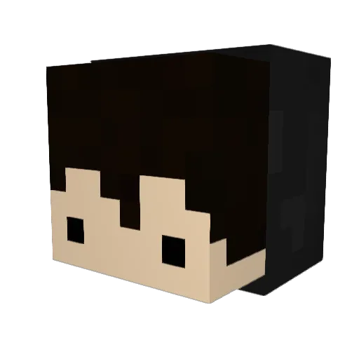 LostOnce_ Minecraft avatar head, 3D render