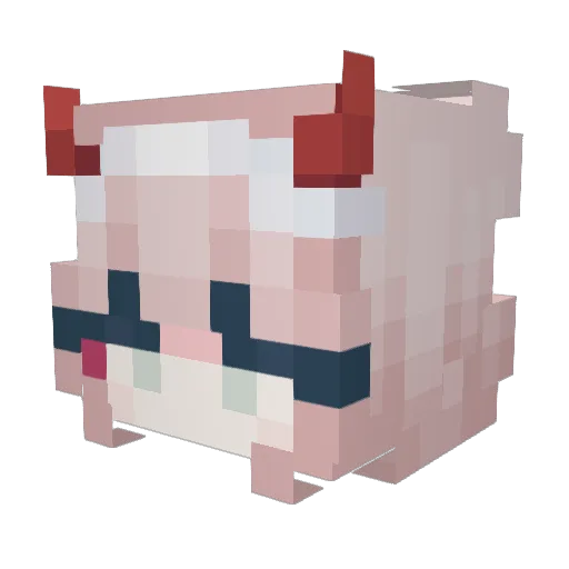 LostPart Minecraft avatar head, 3D render
