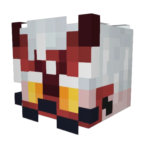 LostPotatoChip Minecraft avatar head, 3D render