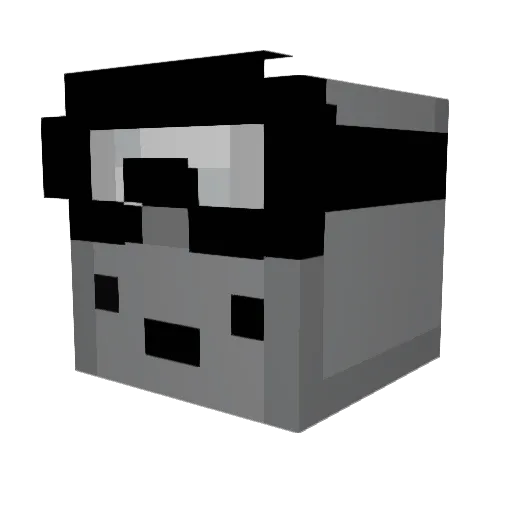 LostR Minecraft avatar head, 3D render