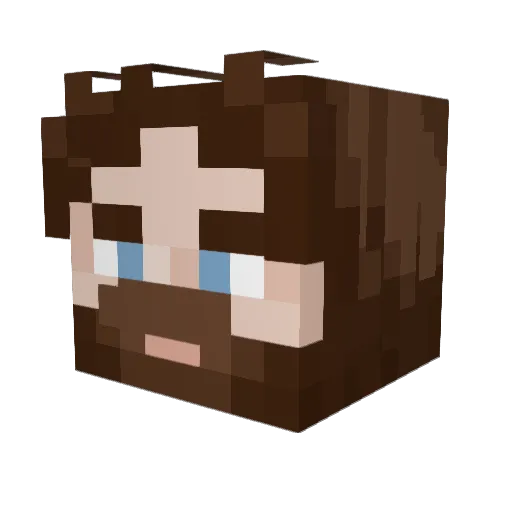 LostRealms07 Minecraft avatar head, 3D render