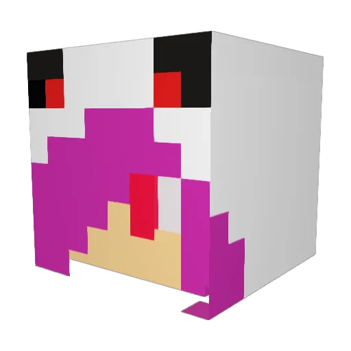 LostRider Minecraft avatar head, 3D render