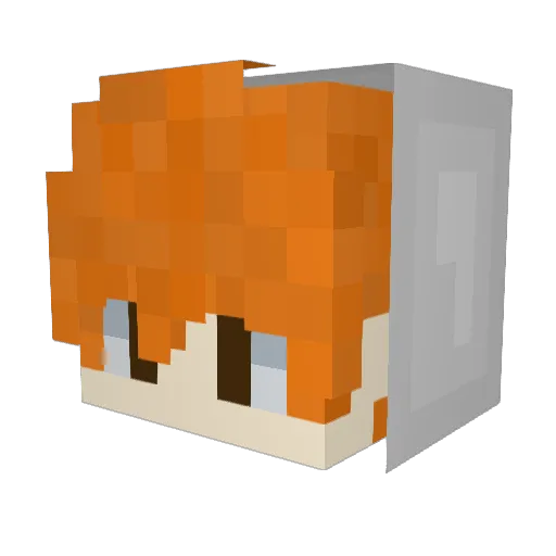 LostRyu Minecraft avatar head, 3D render