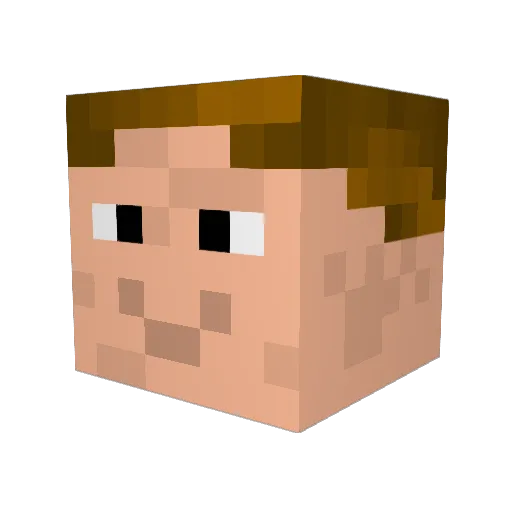 LostSyntax Minecraft avatar head, 3D render