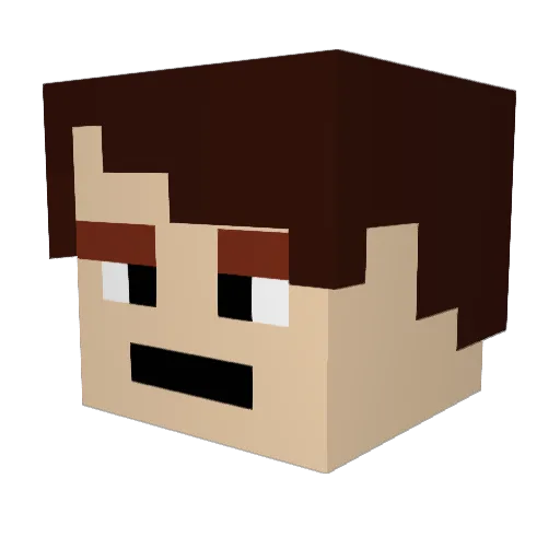 LostThomas_ Minecraft avatar head, 3D render