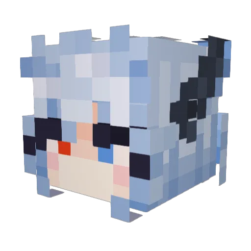 LostToki Minecraft avatar head, 3D render