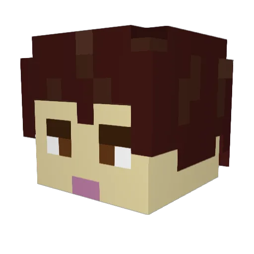 LostWindGlider Minecraft avatar head, 3D render