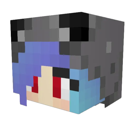 Lost_In_Thoughts Minecraft avatar head, 3D render