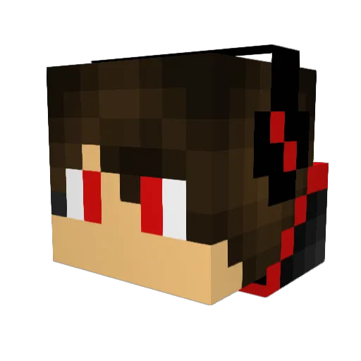 Lost_Me Minecraft avatar head, 3D render