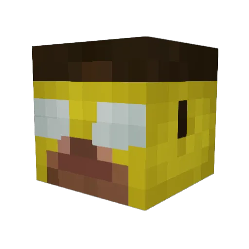 Lost_yt12 Minecraft avatar head, 3D render