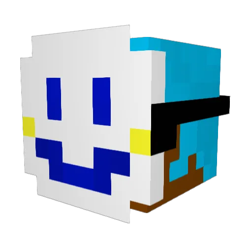 Lostbluelight Minecraft avatar head, 3D render