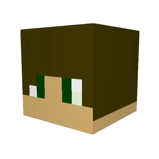 Lostcausex Minecraft avatar head, 3D render