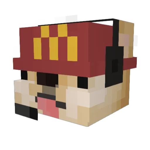 LostesSushi Minecraft avatar head, 3D render