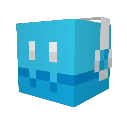 Lostglaceon Minecraft avatar head, 3D render