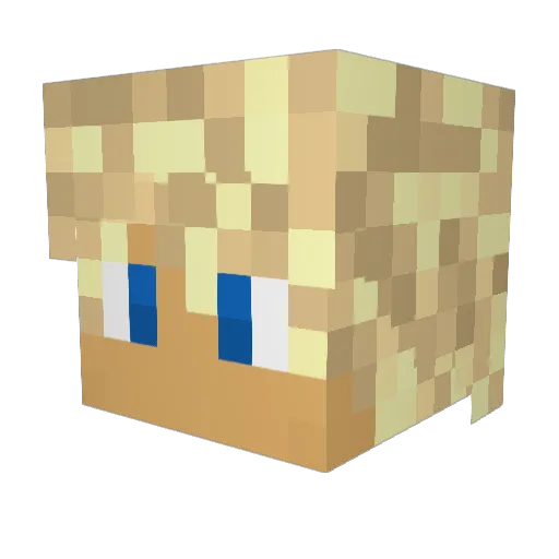 Lostial Minecraft avatar head, 3D render