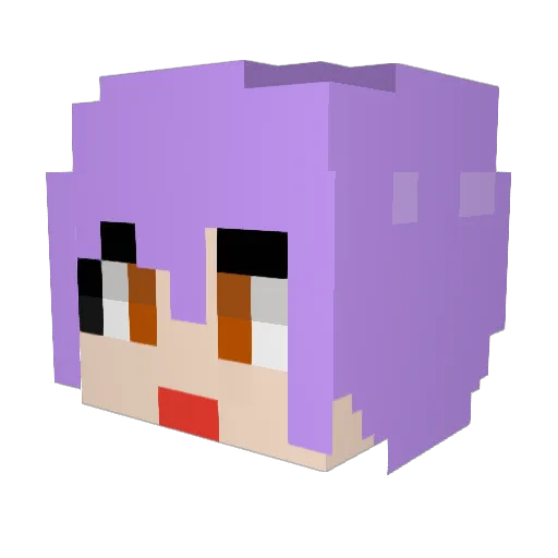 Lostime Minecraft avatar head, 3D render