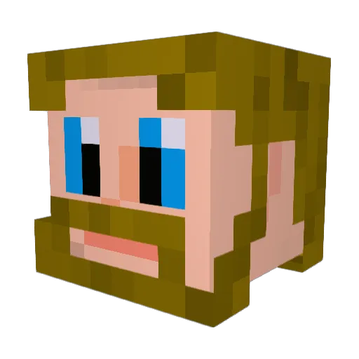 Lostonexxx Minecraft avatar head, 3D render
