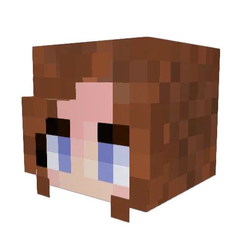 LostyRose Minecraft avatar head, 3D render